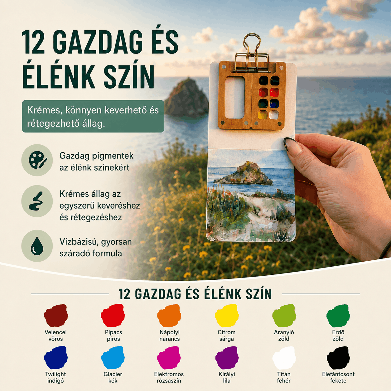Hordozható Festőkészlet